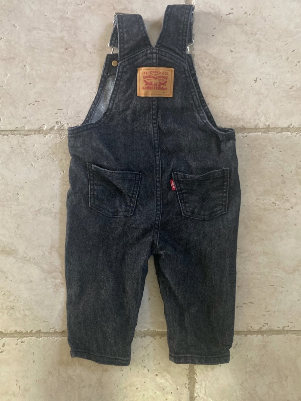 Levi's Levis Toddler Black Denim Overall Overalls Size 9M